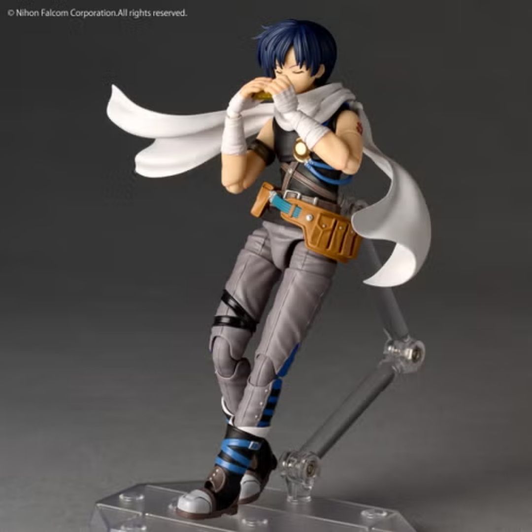 Revoltech Joshua Trails in the Sky Figure 150mm dengan Twin Swords & Harmonica