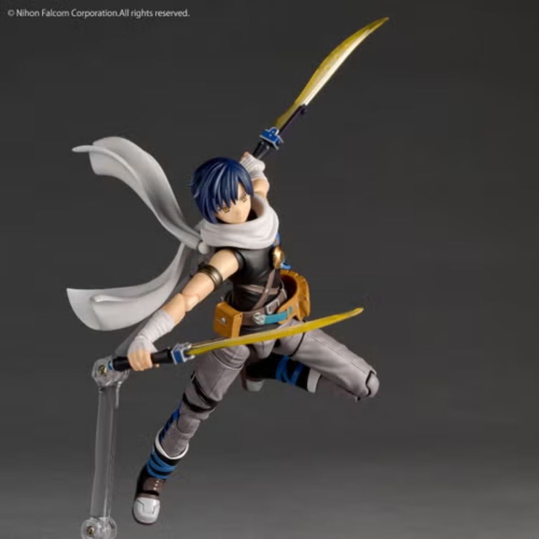 Revoltech Joshua Trails in the Sky Figure 150mm dengan Twin Swords & Harmonica