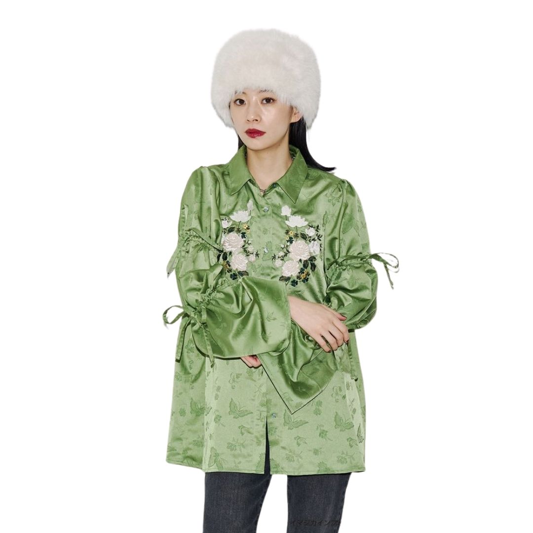 Apothecary Diaries jouetie JQD Tunic Shirt Ivory Black Pink Green Stylish
