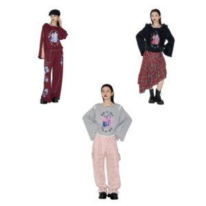 Apothecary Diaries jouetie Graphic Pullover Stylish Top Gray Black Bordeaux Apothecary Diaries jouetie Graphic Pullover Stylish Top Gray Black Bordeaux