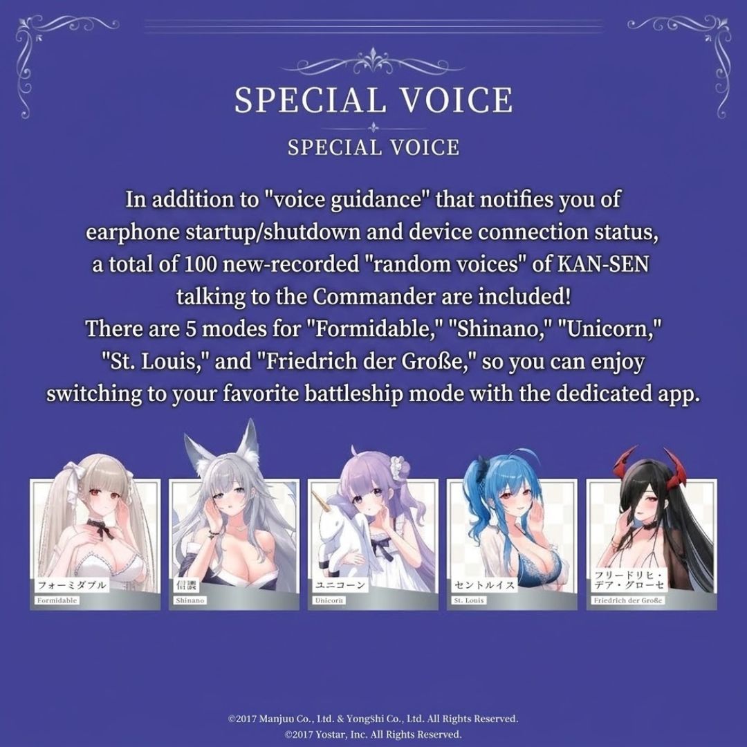 AVIOT Azur Lane TE-V1R-AZ2 Earphones 2nd Collaboration Hi-Res TWS
