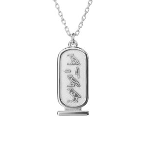 Yu-Gi-Oh Atem Cartouche Silver Necklace 925 Rhodium Plated Anime Yu-Gi-Oh Atem Cartouche Silver Necklace 925 Rhodium Plated Anime