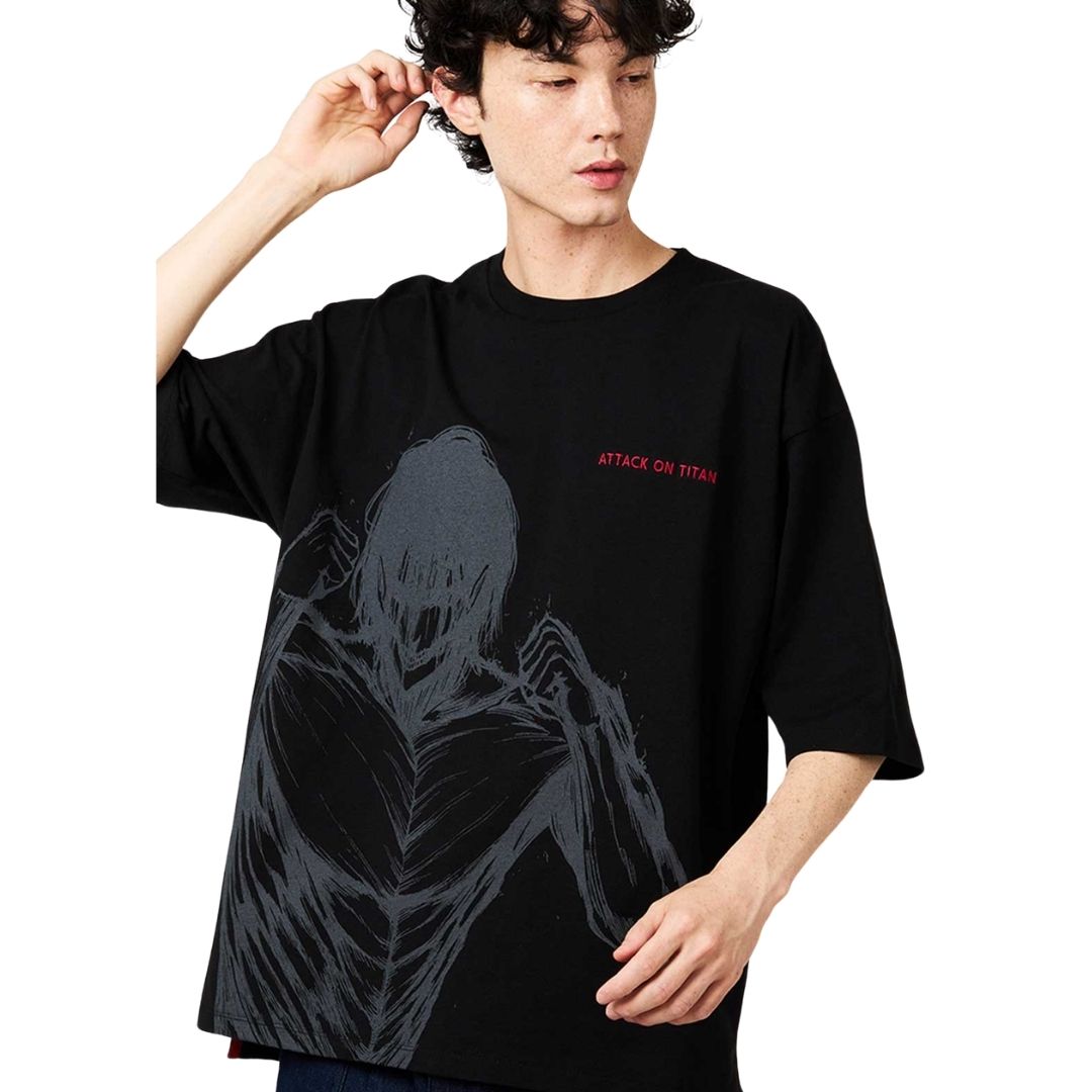Attack on Titan 15m Confrontation T-Shirt Big Silhouette Eren Annie Anime