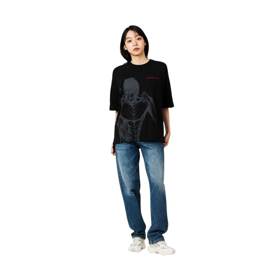 Attack on Titan 15m Confrontation T-Shirt Big Silhouette Eren Annie Anime