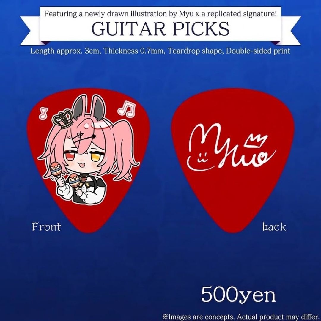 Haneai Tou Myuu 4th Anniversary Goods Complete Set Acrylic Keychain Guitar Pick