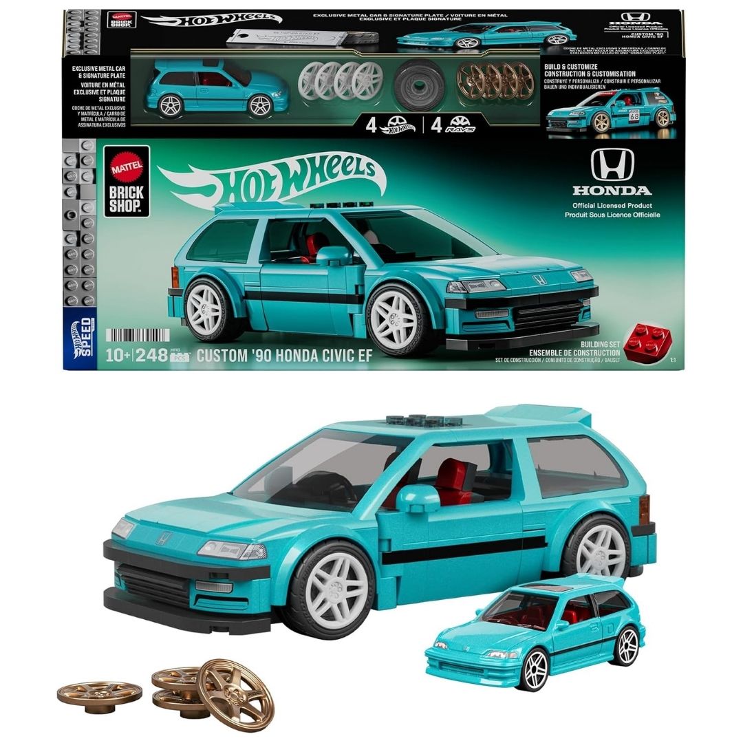 Hot Wheels Custom Honda Civic EF Block Set 248 Pieces Mattel Brick Shop Hot Wheels Custom Honda Civic EF Block Set 248 Pieces Mattel Brick Shop