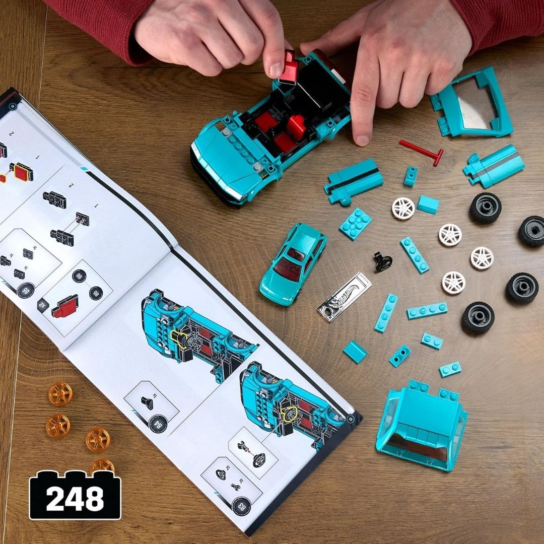 Hot Wheels Custom Honda Civic EF Block Set 248 Pieces Mattel Brick Shop
