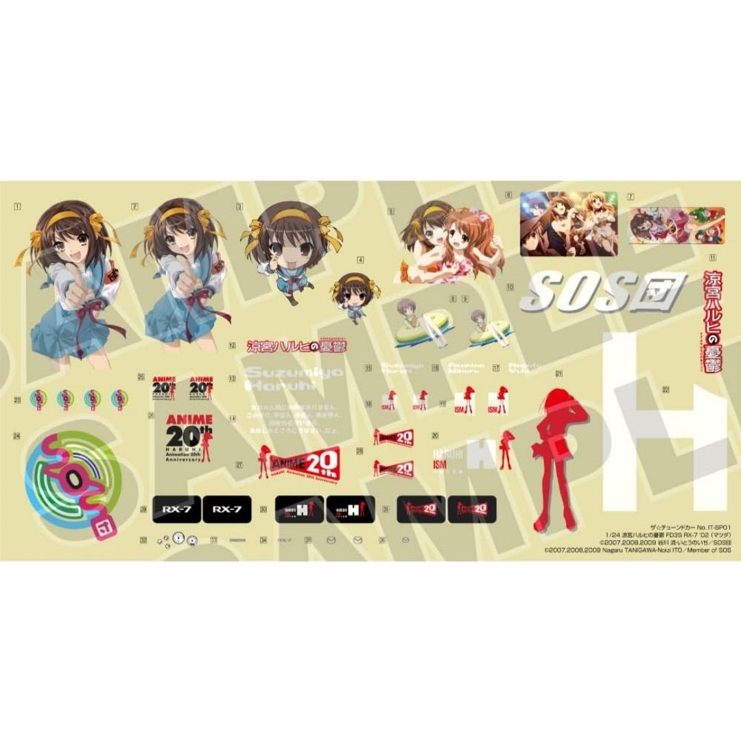 Mazda RX-7 FD3S 2002 1 24 Haruhi Suzumiya Plastic Model Kit Mazda RX-7 FD3S 2002 1 24 Haruhi Suzumiya Plastic Model Kit