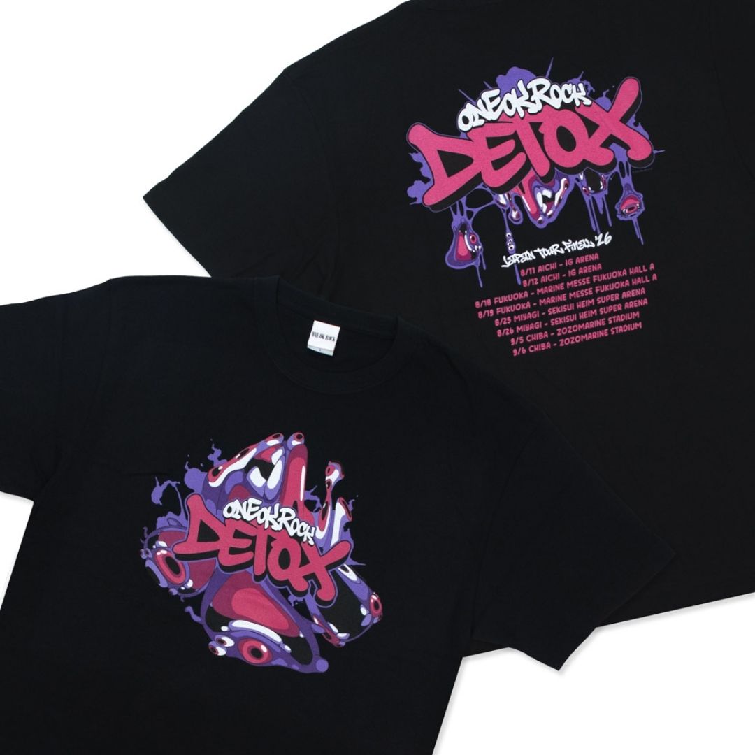 ONE OK ROCK DETOX JAPAN FINAL T-Shirt B Black 2026 Official
