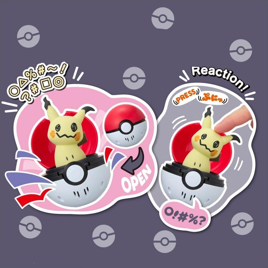 Pokemon Pyokopunyu Plush Toy Mimikyu dan Magikarp Variasi Takara Tomy