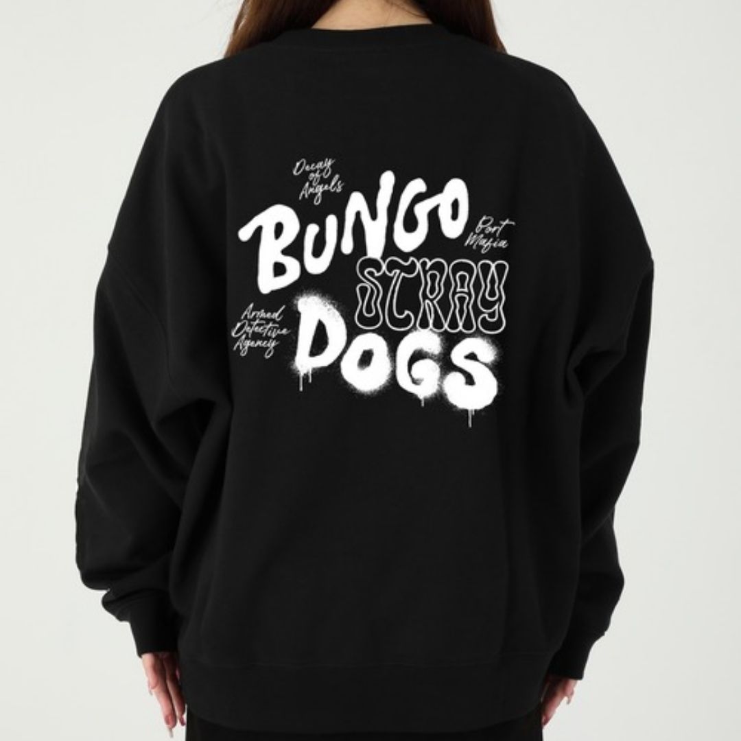 Bungo Stray Dogs x ZOZOTOWN Sweatshirt dengan Desain Street Style Unisex