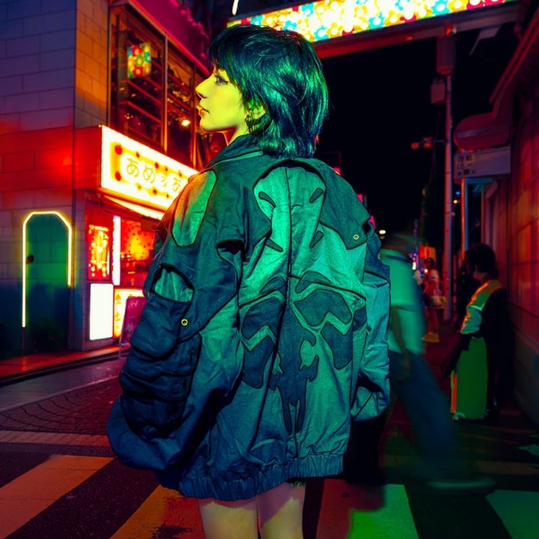 SOMSOC Cyberpunk Edgerunners Rebecca Bomber Jacket Koleksi CARBON CORE SOMSOC Cyberpunk Edgerunners Rebecca Bomber Jacket Koleksi CARBON CORE
