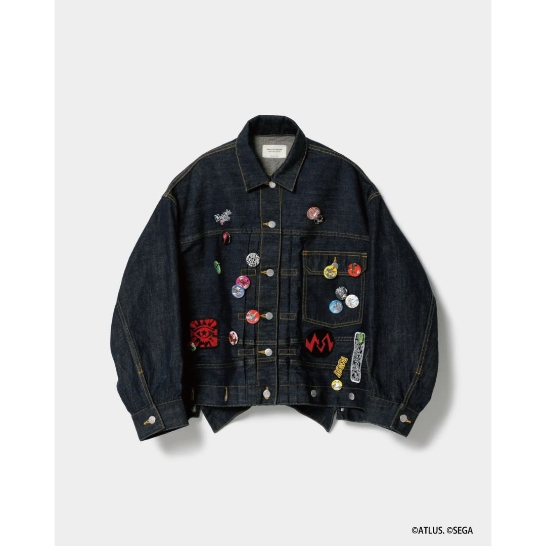 Jaket Denim Persona 5 beautiful people x P5R Double-End Denim Blouson 