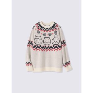 Sweater GU x CHIIKAWA Nordic sweater Natural