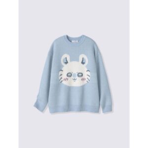 Sweater GU x CHIIKAWA Jacquard sweater Blue