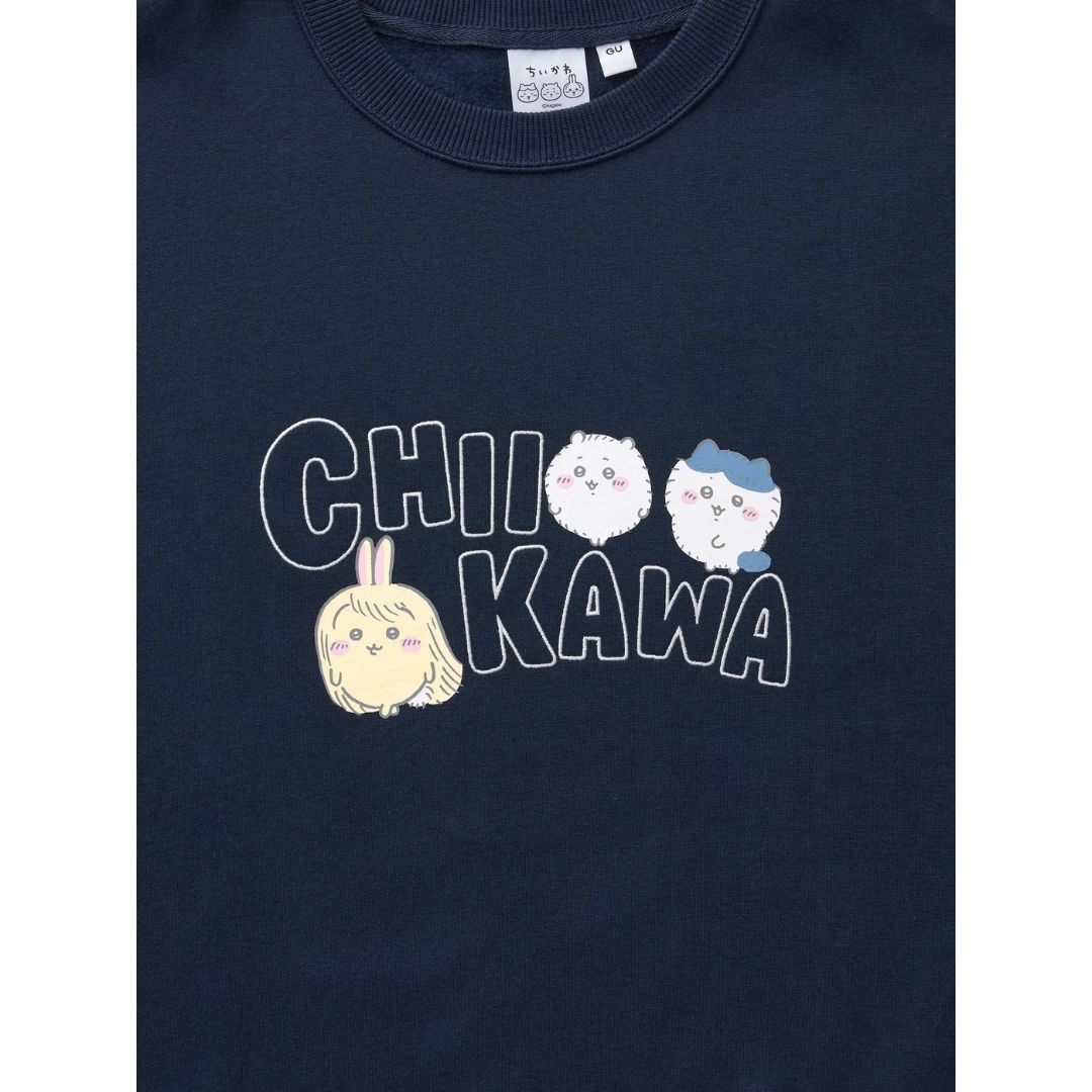 GU Sweatshirt Chiikawa Pullover Navy