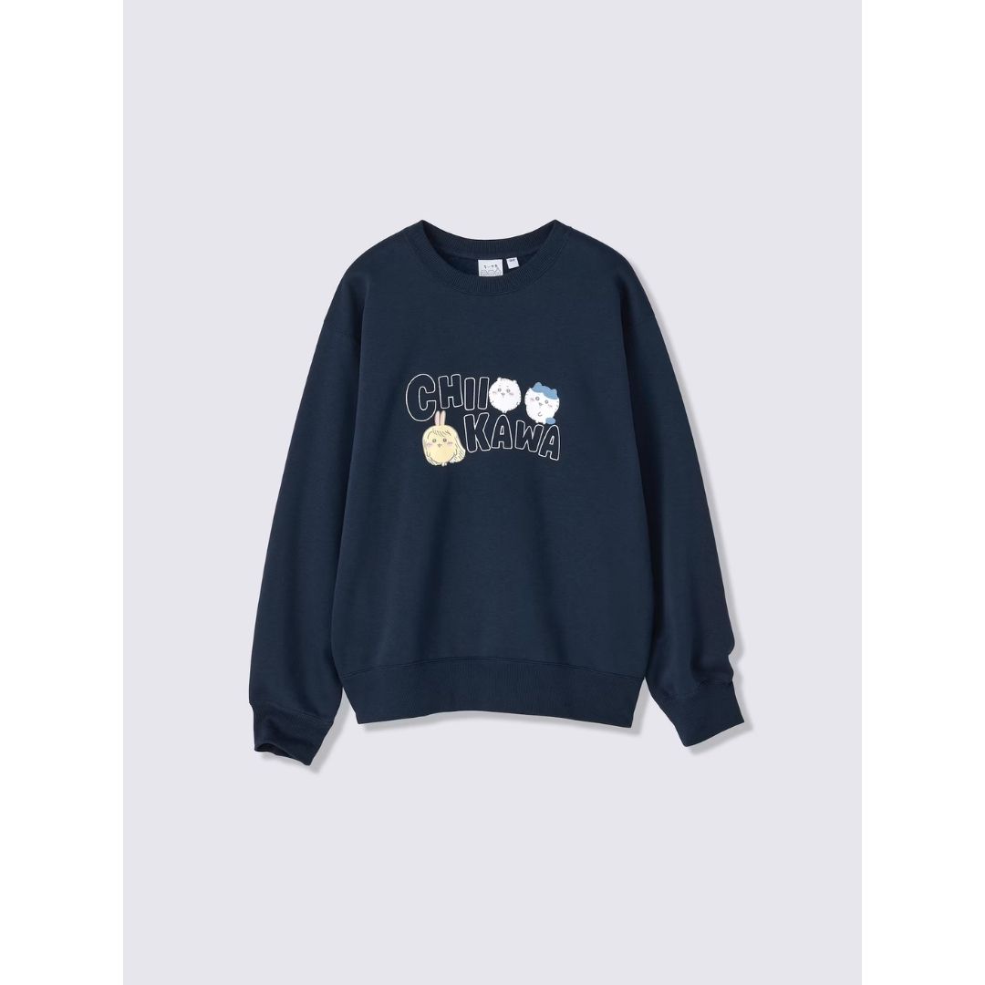GU Sweatshirt Chiikawa Pullover Navy