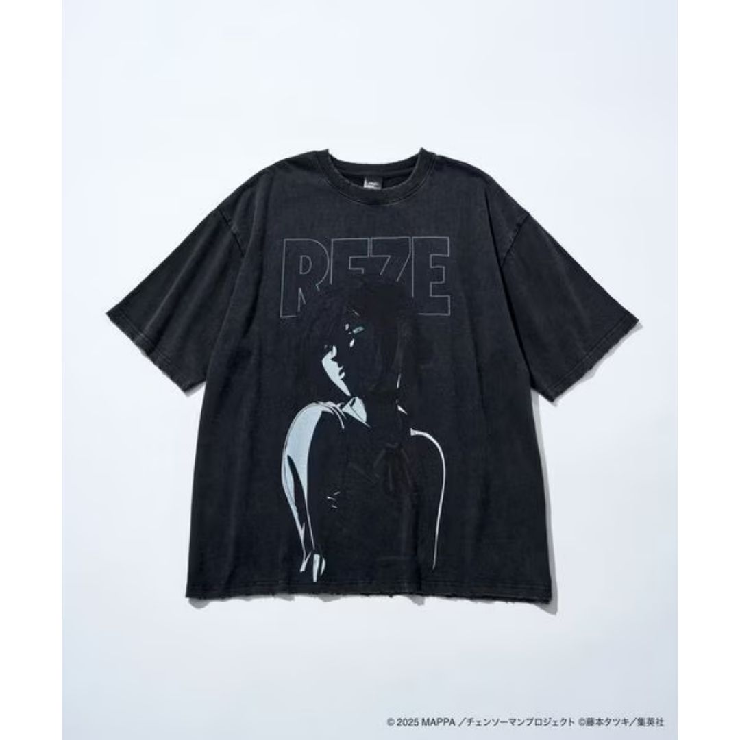 Kaos Chainsaw Man Reze Arc Movie Collaboration Printed T-shirt