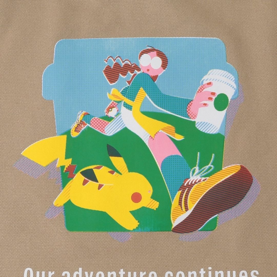 Tote Bag Pokemon x STARBUCKS Coffee Adventure Cokelat dengan Strap