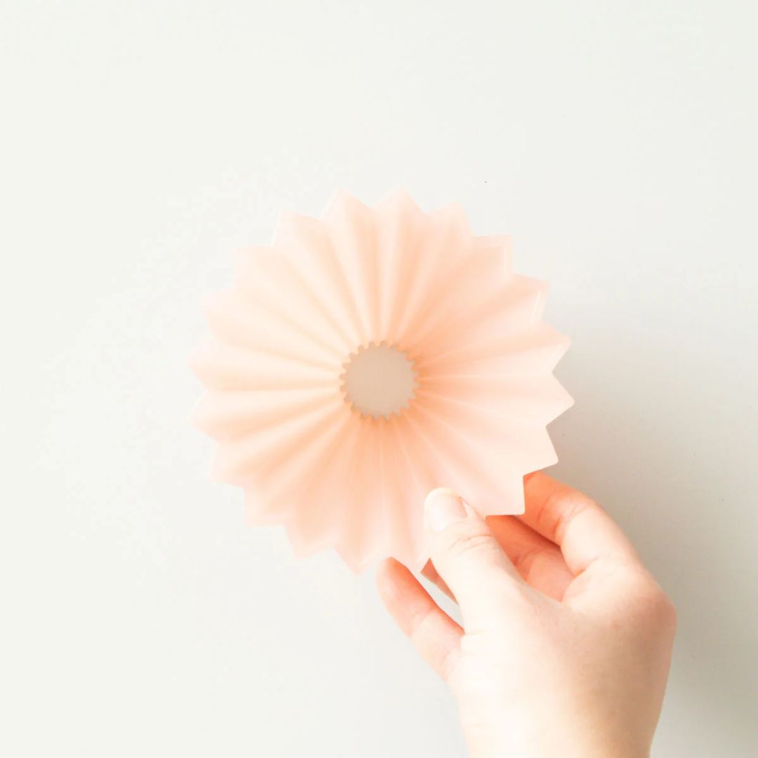 ORIGAMI Dripper Air S Matte Pink Ringan untuk Seduhan Kopi Lebih Stabil