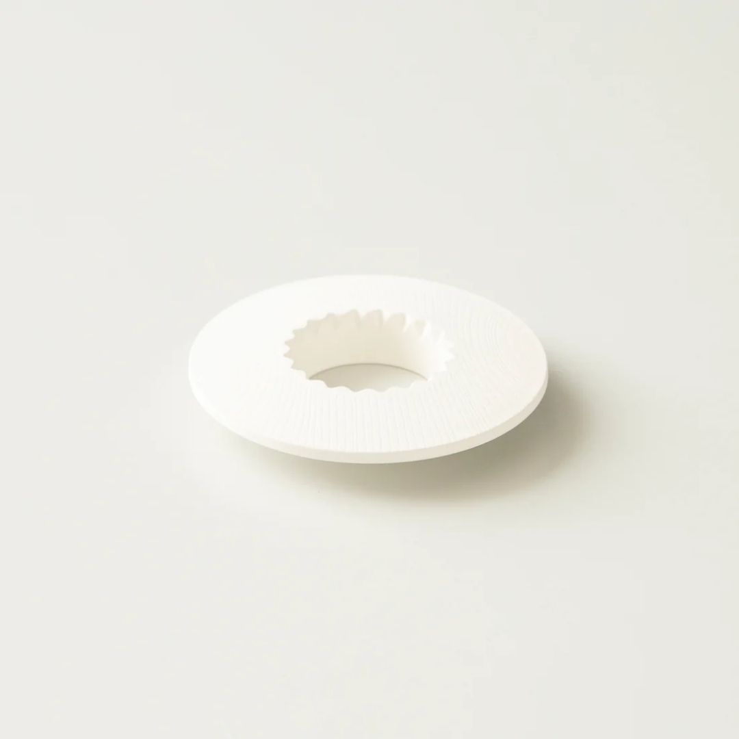ORIGAMI Holder Grain White untuk Penyangga Dripper dengan Motif Serat Kayu ORIGAMI Holder Grain White untuk Penyangga Dripper dengan Motif Serat Kayu
