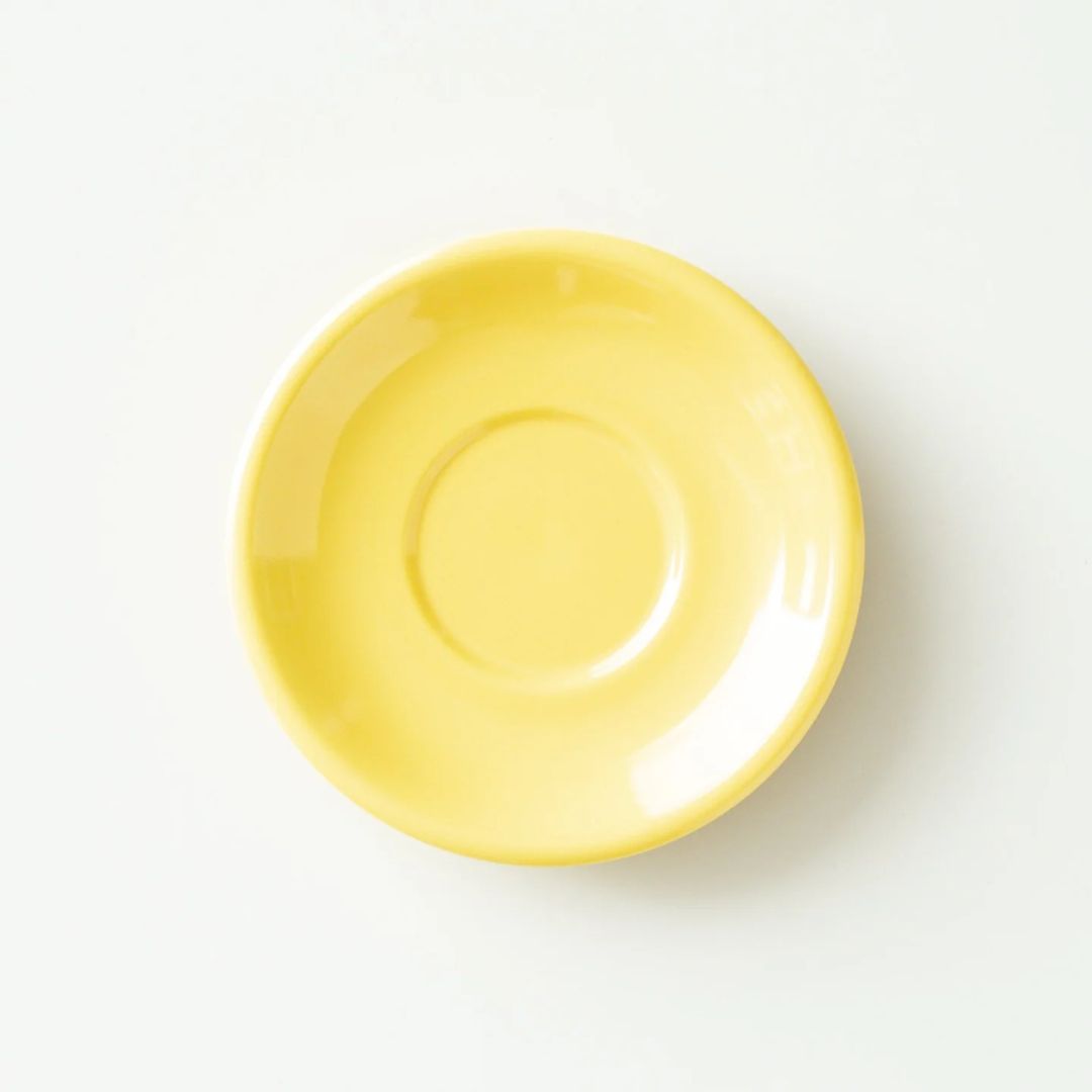 ORIGAMI 6 or 8oz Saucer Yellow - Alas Cangkir Latte Bowl dari Jepang