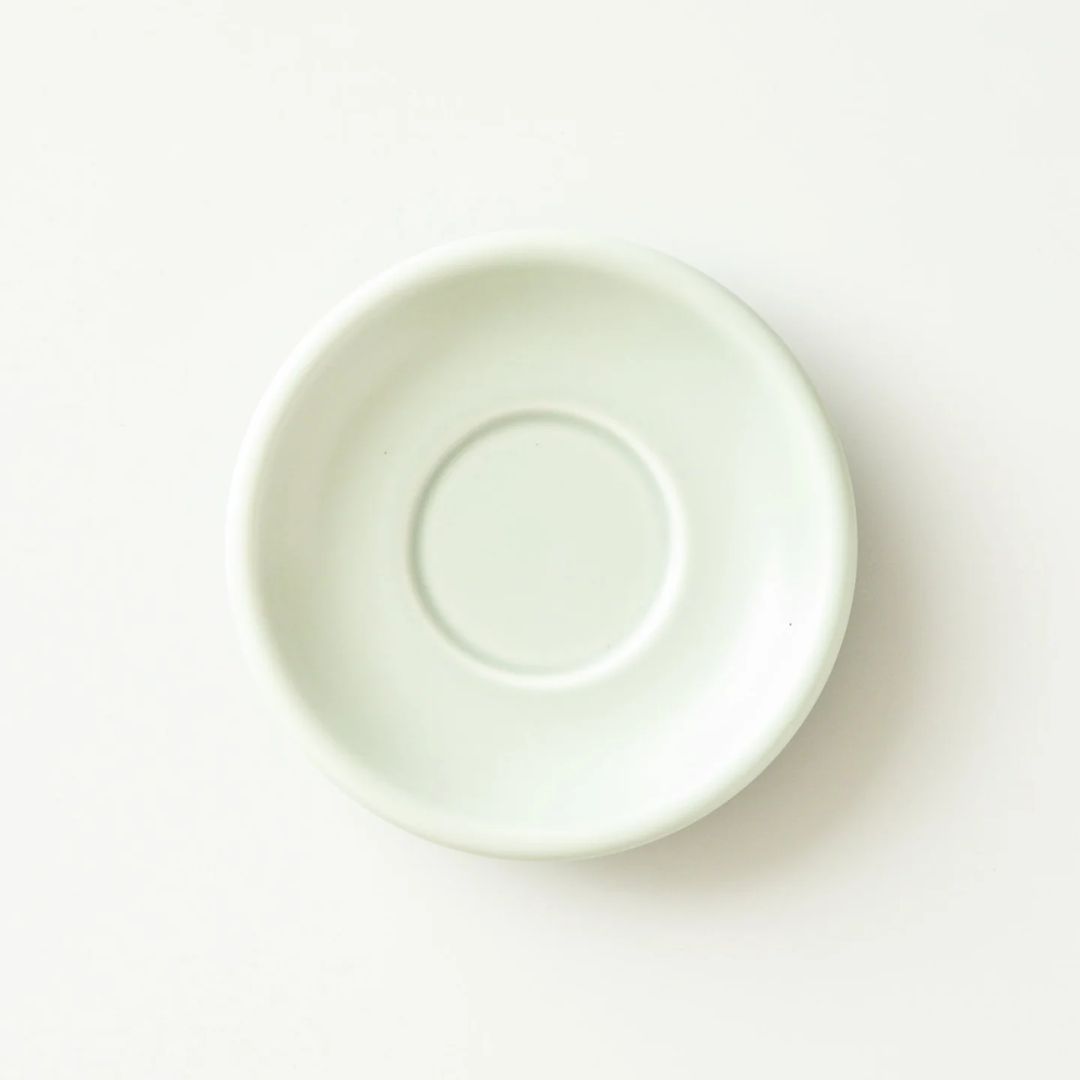 ORIGAMI 6 or 8oz Saucer Matte Green - Alas Cangkir Latte Bowl dari Jepang