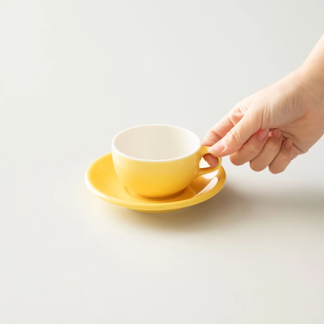 ORIGAMI 6oz Latte Bowl Yellow Cangkir Latte Keramik Jepang ORIGAMI 6oz Latte Bowl Yellow Cangkir Latte Keramik Jepang