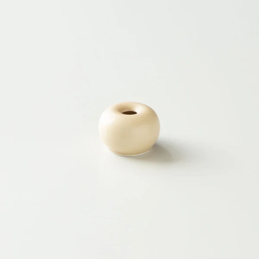 ORIGAMI Matcha Whisk Stand Matte Beige Porcelain Made in Japan