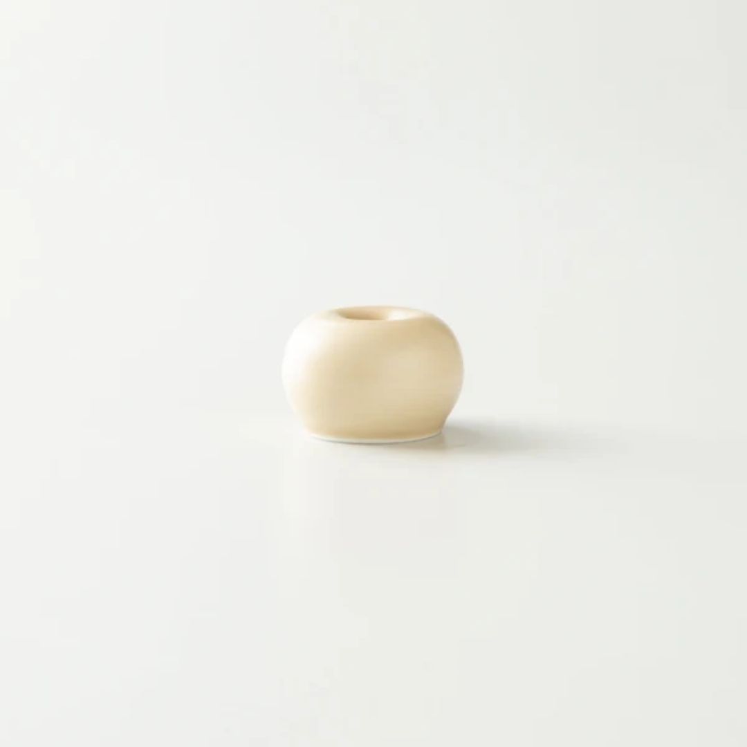 ORIGAMI Matcha Whisk Stand Matte Beige Porcelain Made in Japan