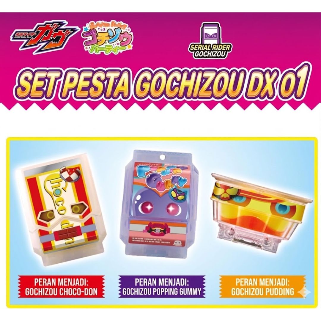 Kamen Rider Gavv DX Gochizou Party Set 01 Koleksi Gochizou Seru Bandai Kamen Rider Gavv DX Gochizou Party Set 01 Koleksi Gochizou Seru Bandai
