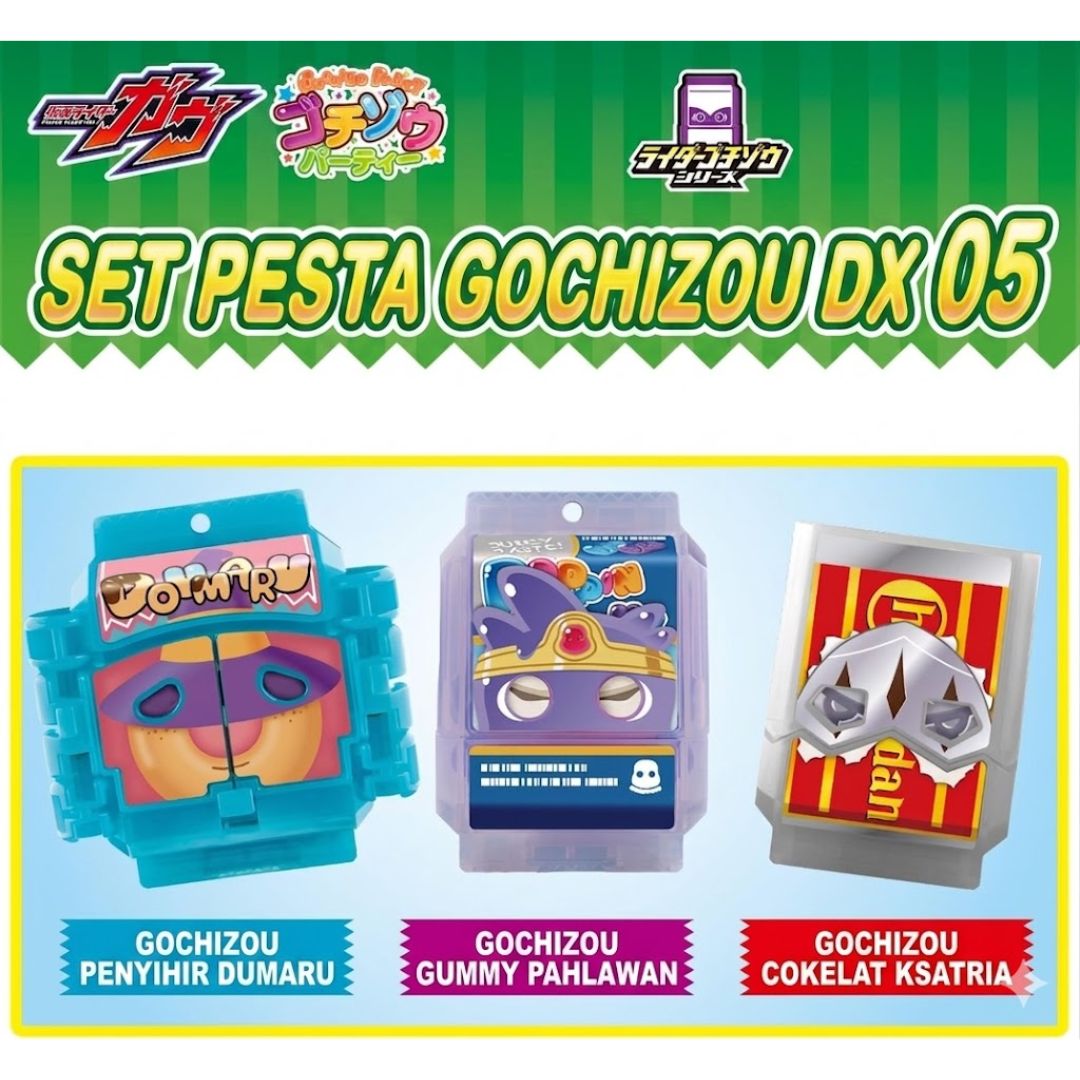 Kamen Rider Gavv DX Gochizou Party Set 05 Koleksi Karakter Unik Kamen Rider Gavv DX Gochizou Party Set 05 Koleksi Karakter Unik