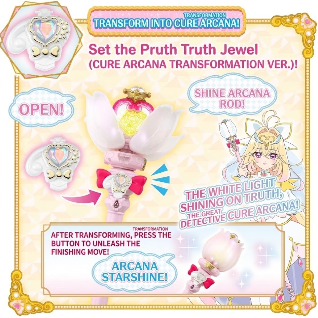 Bandai Detective Pretty Cure Arcana Rod Set Shine Arcana Rod & Star Brooch