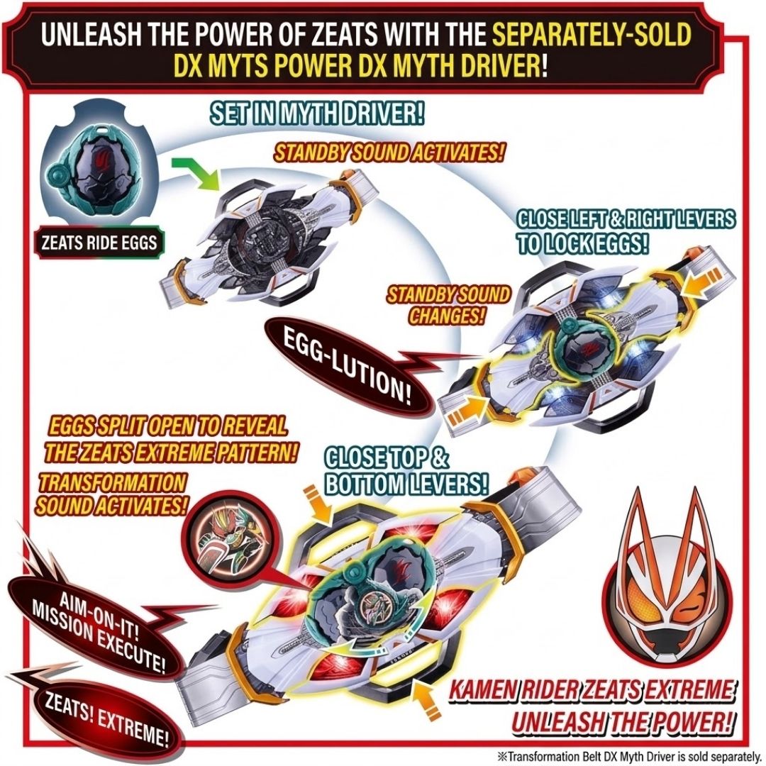 Kamen Rider Myth Legend Rider Set Bandai DX Zetz & Ichigo Rider Eggs Collection