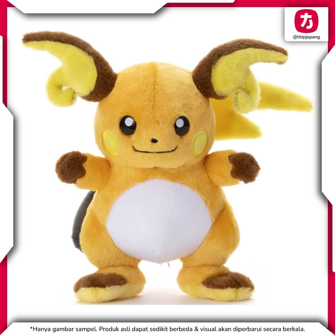Pokemon Raichu Plush Takara Tomy Arts Boneka Koleksi Imut Ukuran 23 cm Pokemon Raichu Plush Takara Tomy Arts Boneka Koleksi Imut Ukuran 23 cm