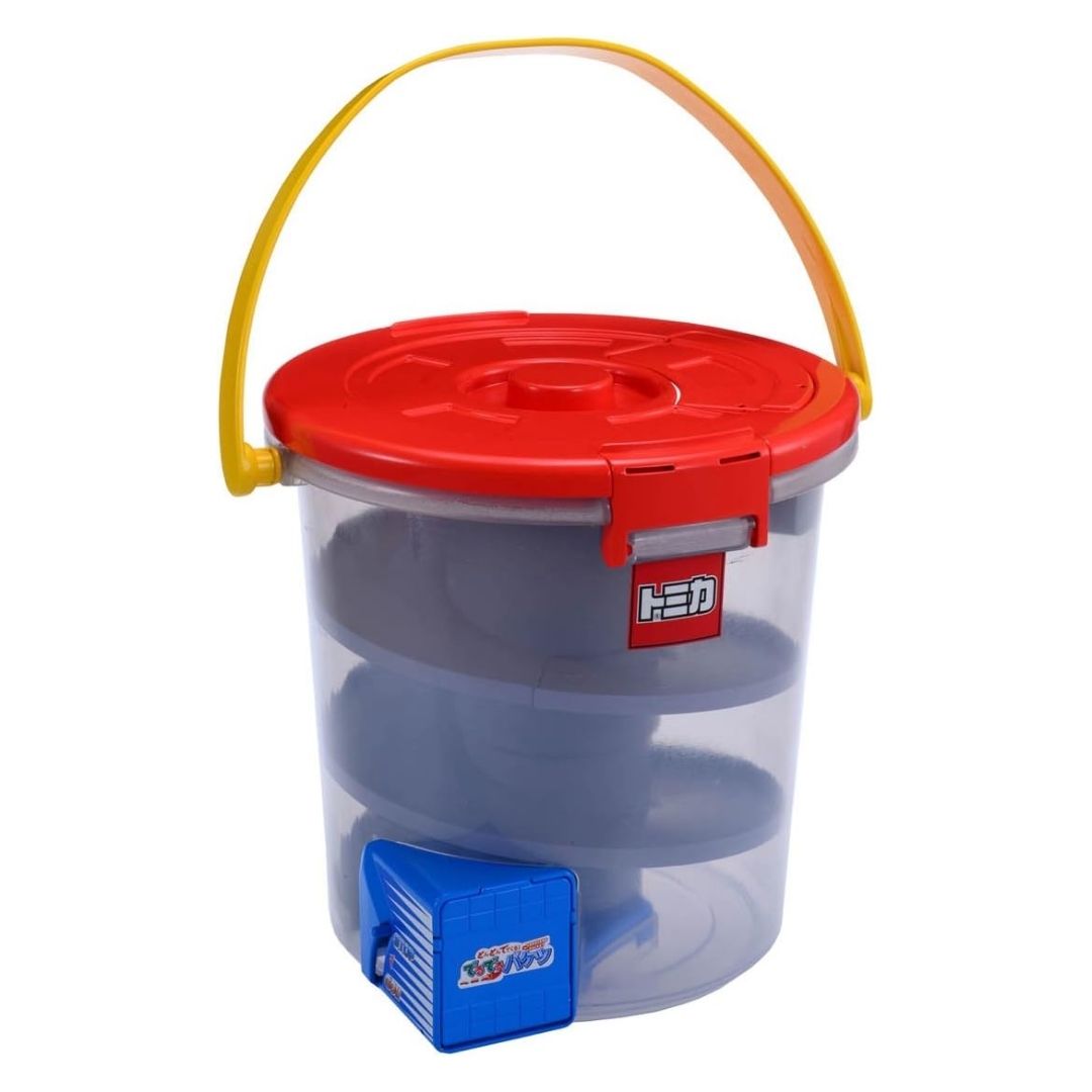 Tomica Deru Deru Spiral Bucket Storage Playset 15 Cars Red Takara Tomy Tomica Deru Deru Spiral Bucket Storage Playset 15 Cars Red Takara Tomy