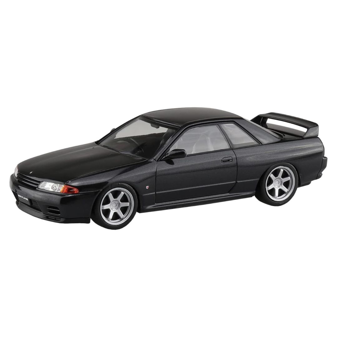 Nissan R32 Skyline GT-R Custom Wheel 1/32 Aoshima Black Pearl Metallic Nissan R32 Skyline GT-R Custom Wheel 1/32 Aoshima Black Pearl Metallic