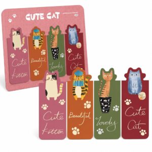 Magnetic Bookmarks - Cat Design - Set of 4