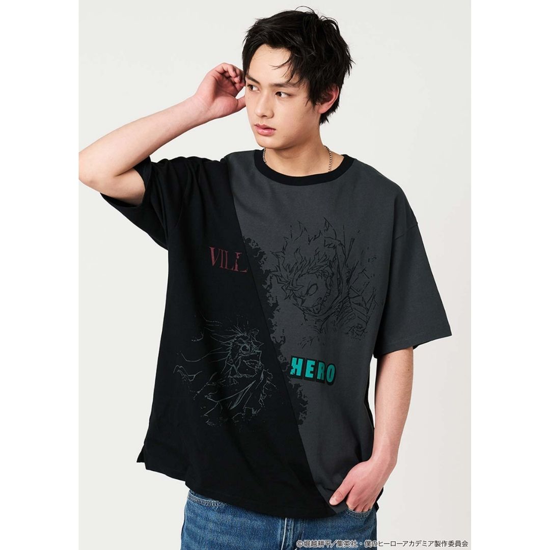 Kaos My Hero Academia Graniph Villain VS Hero Big Silhouette T-Shirt