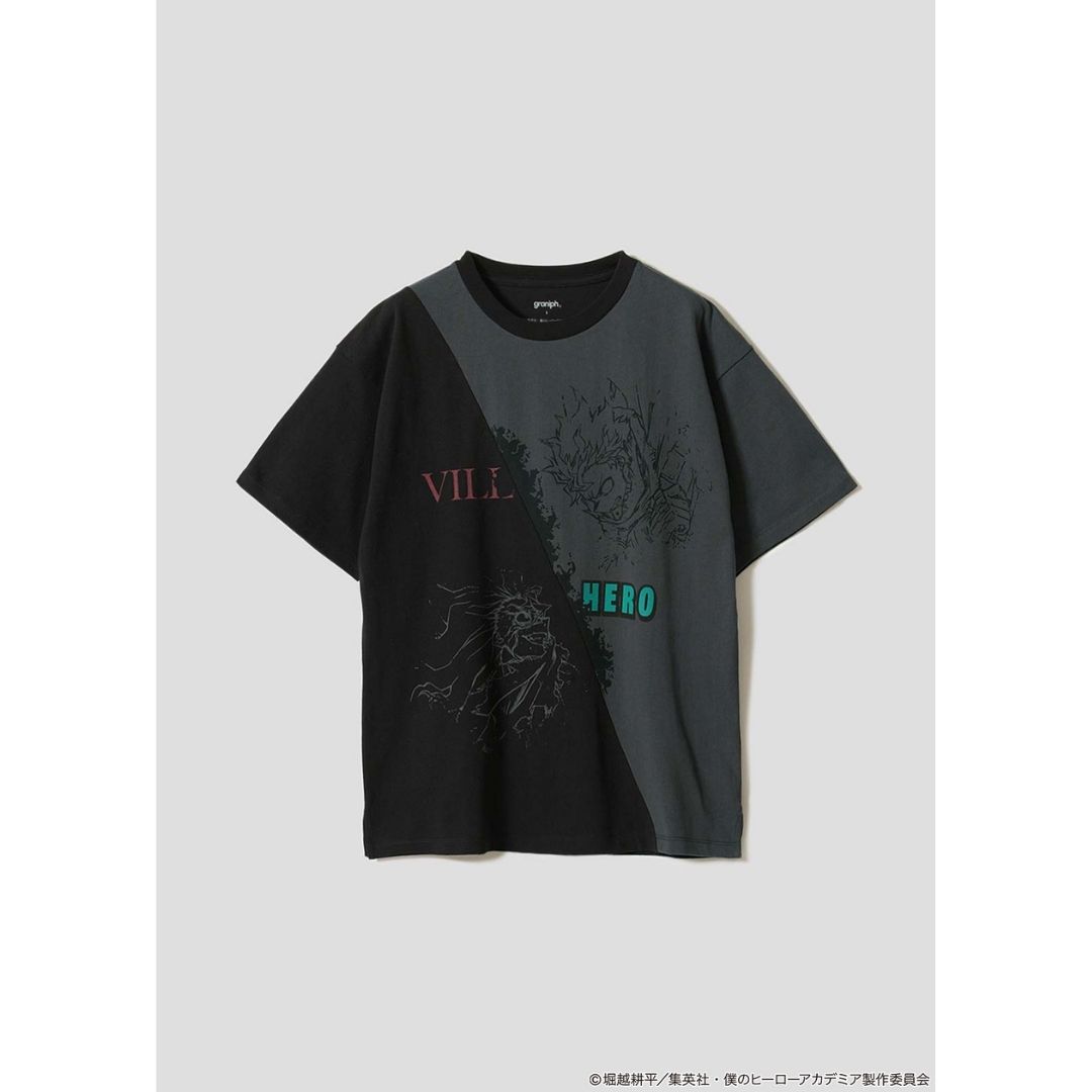 Kaos My Hero Academia Graniph Villain VS Hero Big Silhouette T-Shirt