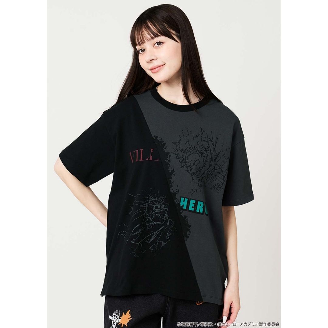 Kaos My Hero Academia Graniph Villain VS Hero Big Silhouette T-Shirt