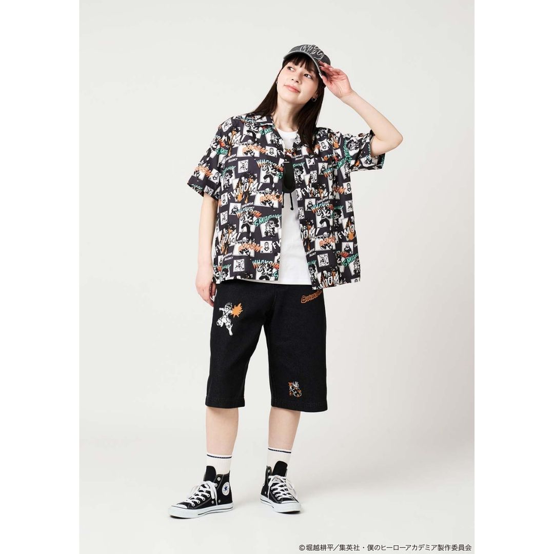 Kemeja My Hero Academia Graniph Lets go! Endeavor Office Open-Collar Shirt
