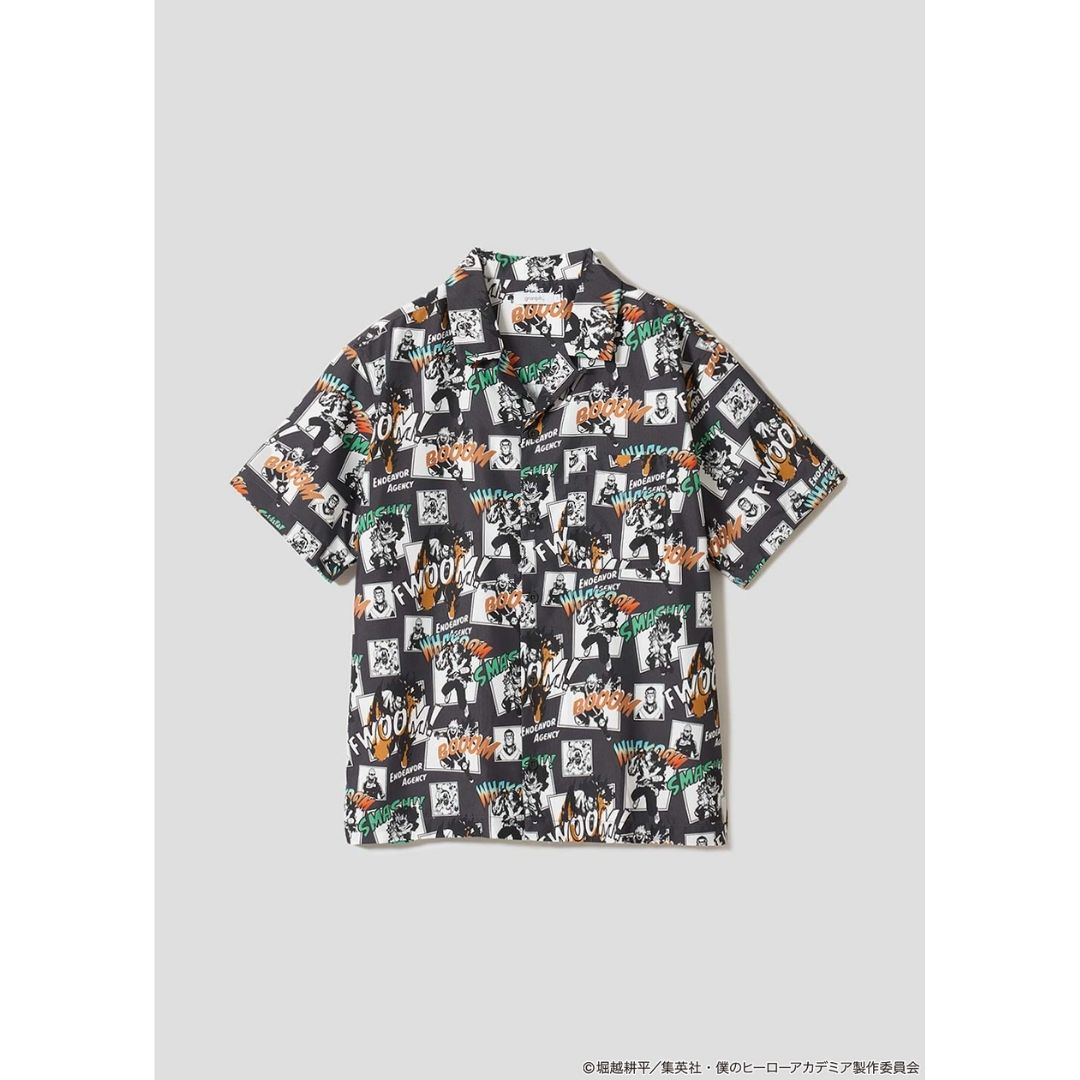 Kemeja My Hero Academia Graniph Lets go! Endeavor Office Open-Collar Shirt