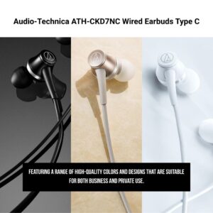 Earphone Audio-Technica ATH-CKD7NC Type-C dengan Hybrid Noise Cancelling (Wired Earbuds)