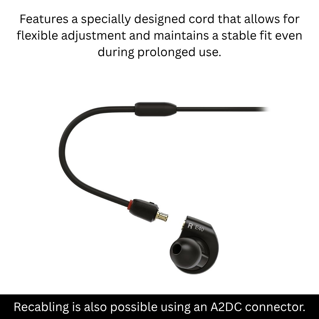  Earphone Audio-Technica ATH-E50 Dynamic Monitor dengan Dual Driver 