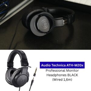 Headphone Audio Technica ATH-M20x Professional Monitor Black 1,6 m Headphone Audio Technica ATH-M20x Professional Monitor Black 1,6 m