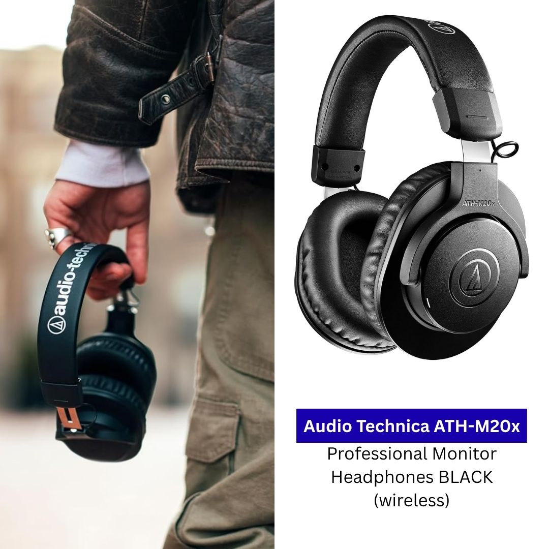 Headphone Audio Technica ATH-M20x Professional Monitor Black Wireless