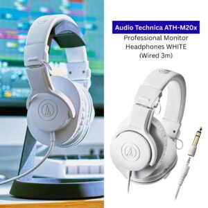 Headphone Audio Technica ATH-M20x Professional Monitor White Kabel 3 Meter Headphone Audio Technica ATH-M20x Professional Monitor White Kabel 3 Meter