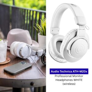 Headphone Audio Technica ATH-M20x Professional Monitor White Wireless Headphone Audio Technica ATH-M20x Professional Monitor White Wireless