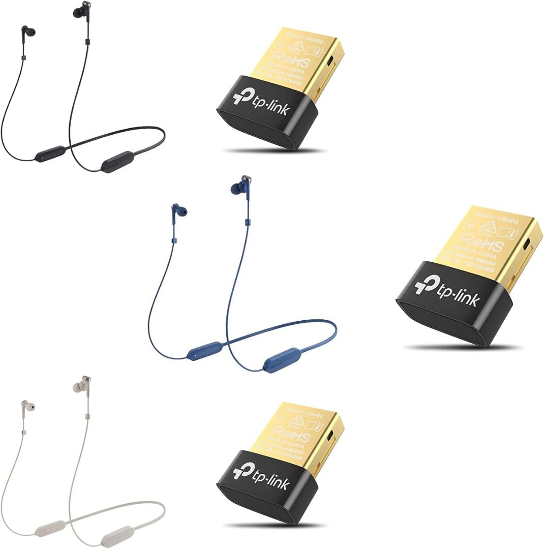 Audio-Technica ATH-CKS330XBT Earphone + TP-Link USB Adapter Set